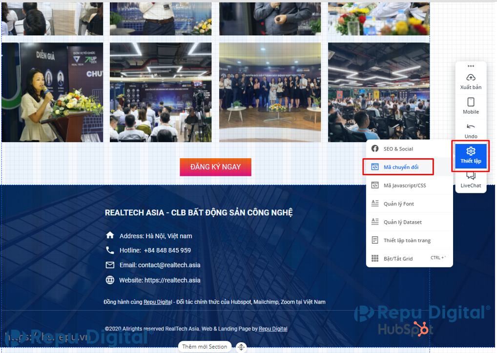 HubSpot-Repu-Hướng dẫn tích hợp HubSpot vào Ladipage-Dùng GTM-04