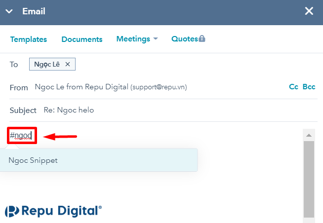 Choose-snippet-in-Hubspot