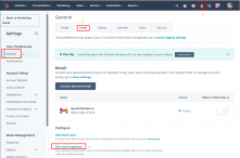 Thiết lập chữ ký trong HubSpot cho Personal Email-01. Vào Email Settings